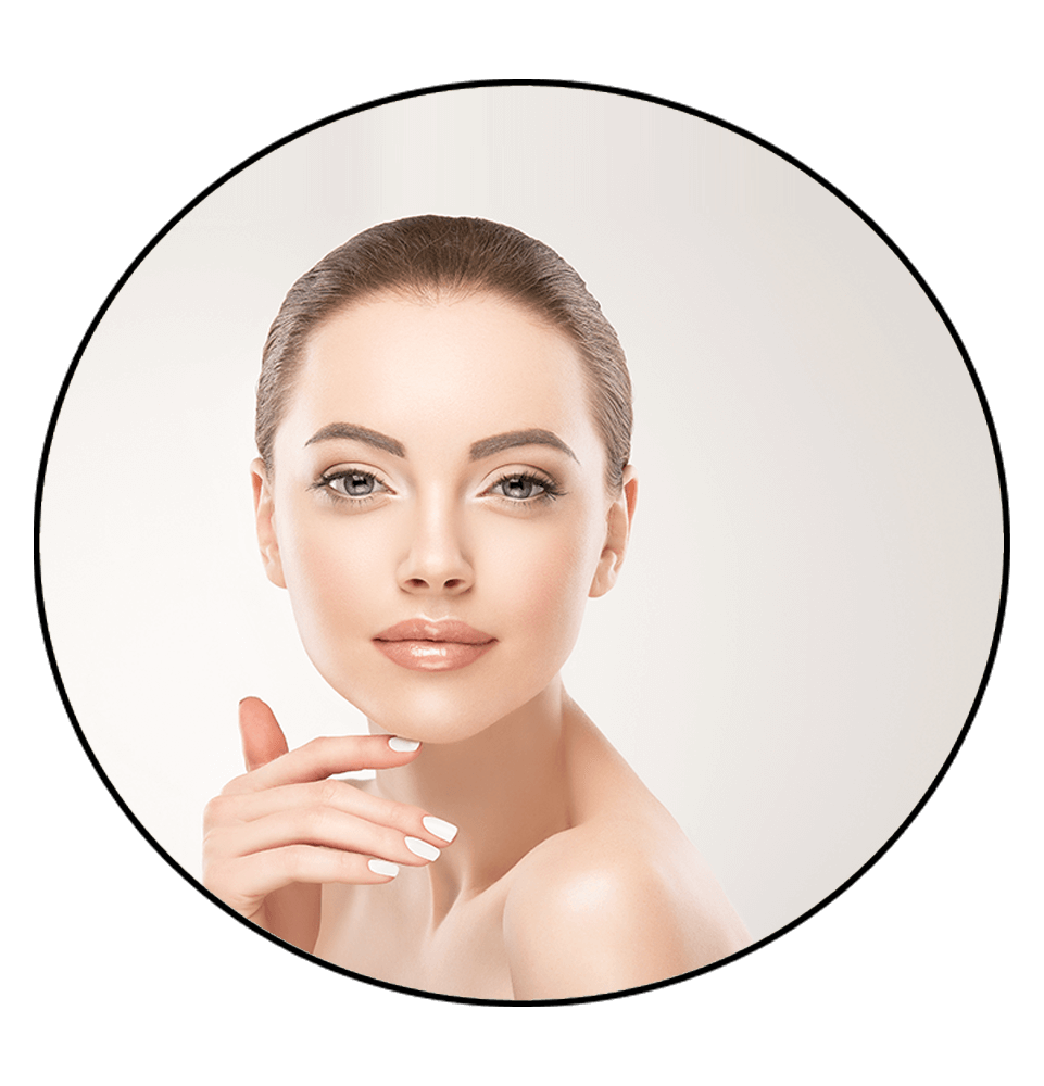 headshot of beautiful botox model