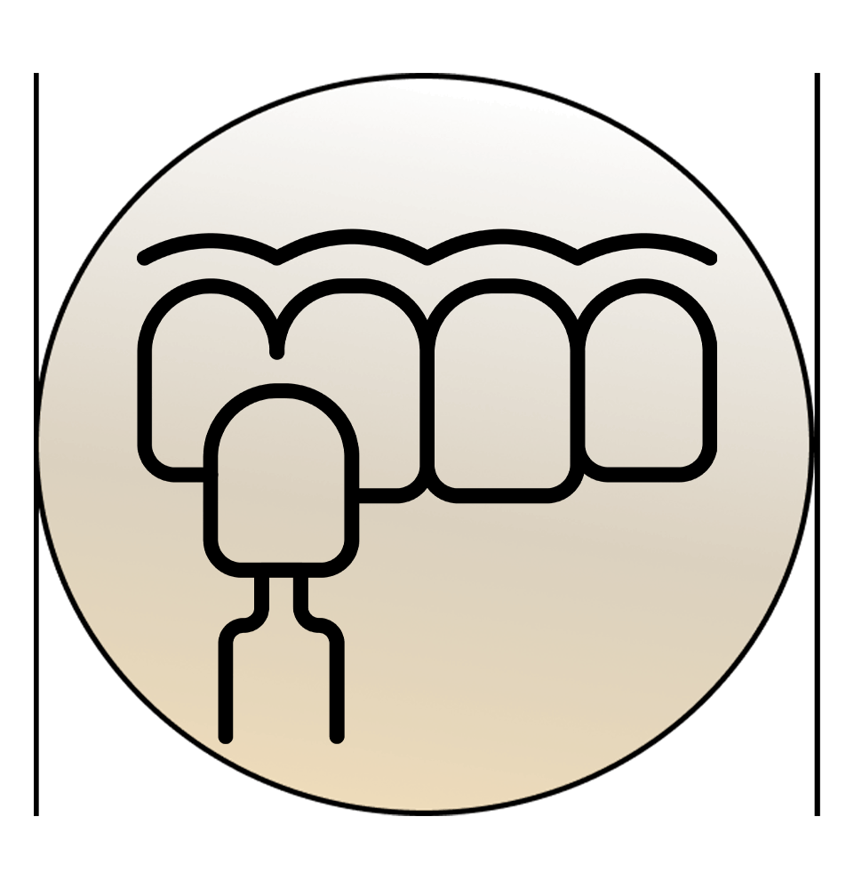 dental circle frame cosmetic icon