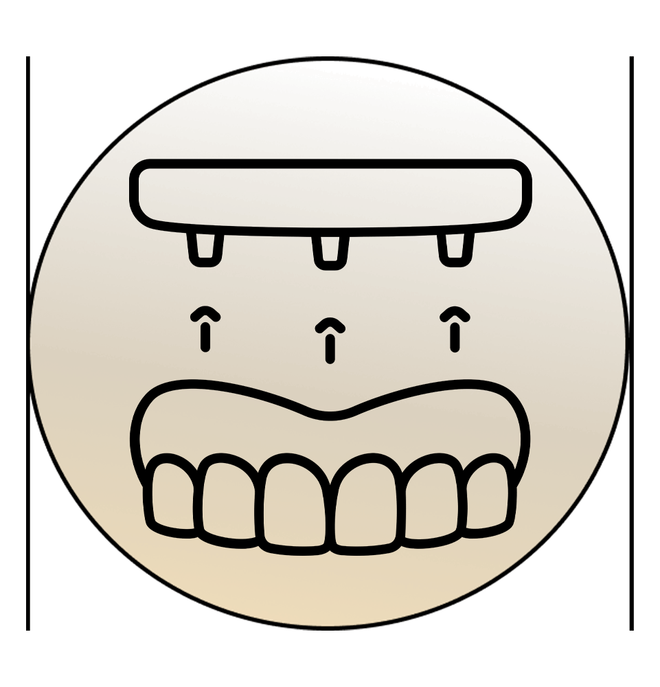 full arch dental circle frame icon