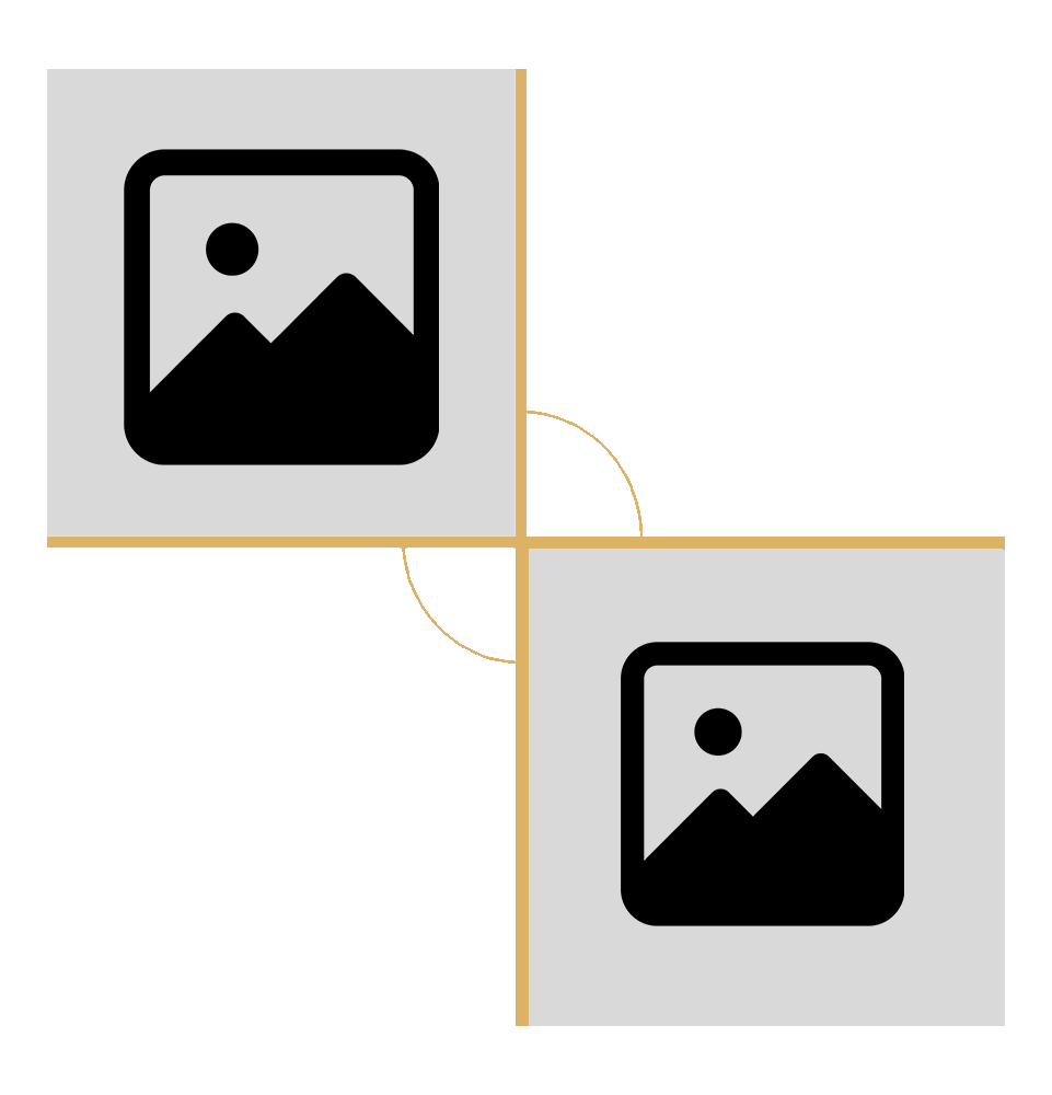 two placeholder box grid frame